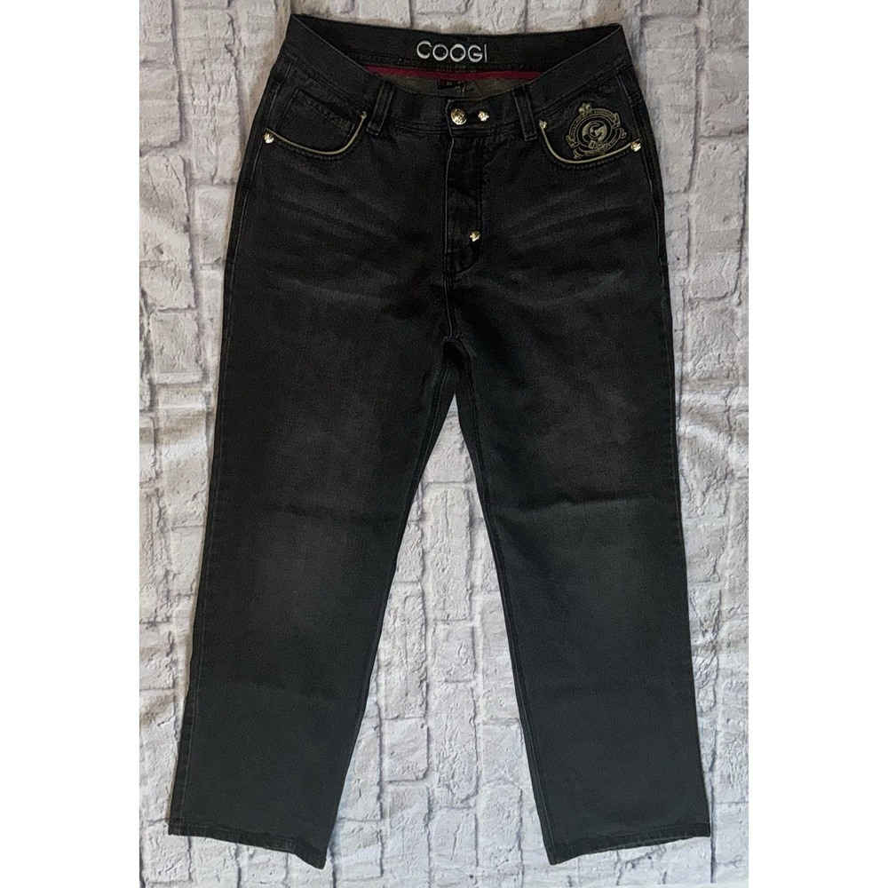 Vintage Coogi Men's Jeans 36x34 Dark Wash‎ Big Embroidery Y2K Baggy Hip-hop